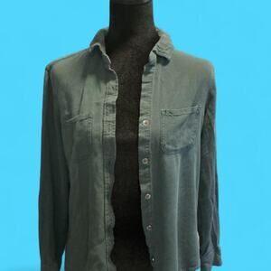 Rock republic sage green button up shirt
